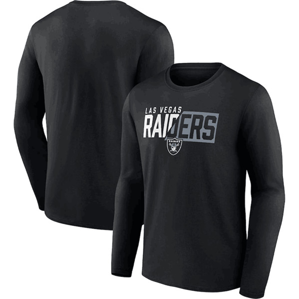 Men's Las Vegas Raiders Black One Two Long Sleeve T-Shirt